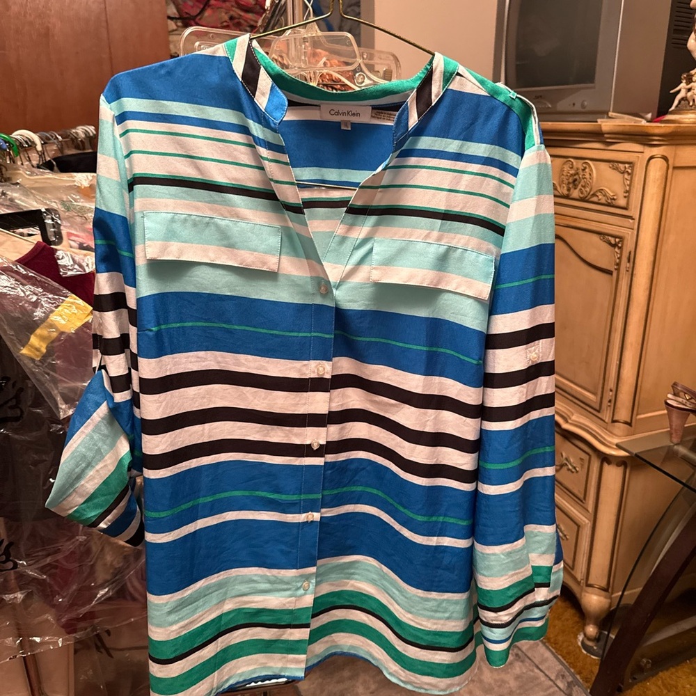 Calvin Klein Multicolor Striped Blouse